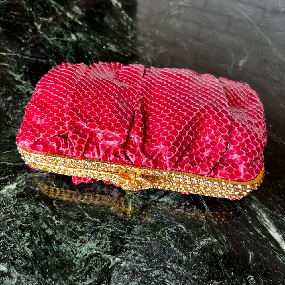 Clara Kasavina Handmade reptile evening purse